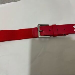 Under Armour Baseball Softball Sports Belt Red White